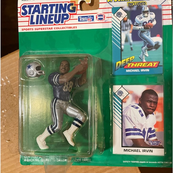 NEW Michael Irvin starting lineup 1993 foootball Deep Threat Dallas Cowboys NFL - Picture 1 of 1